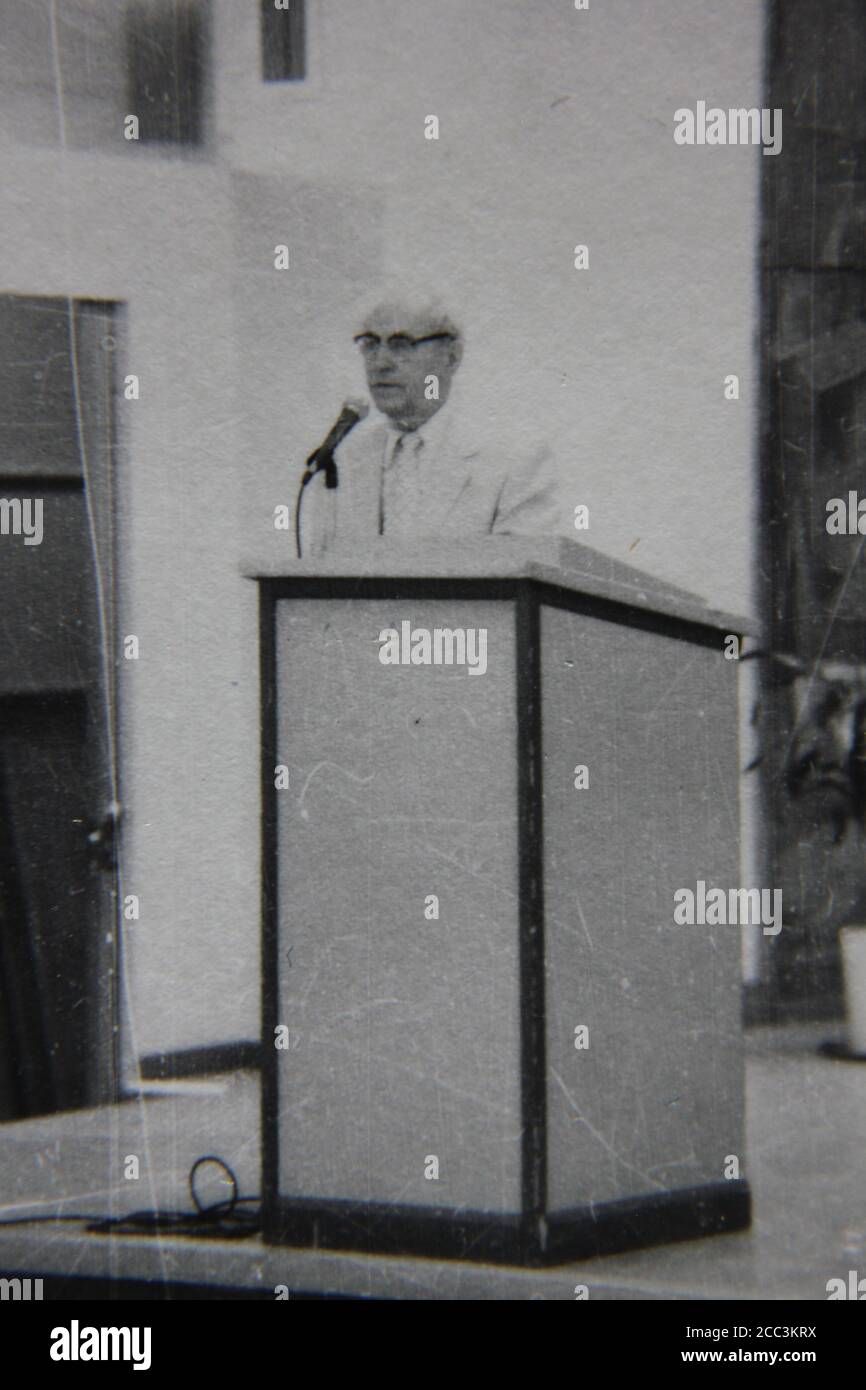 Fine 1970s vintage black and white photography of an older man ...