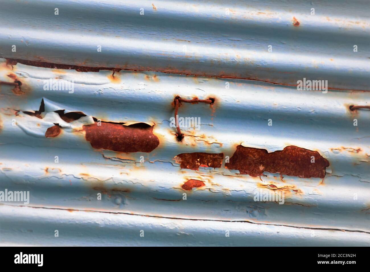 rusty corrugated sheet metal Stock Photo