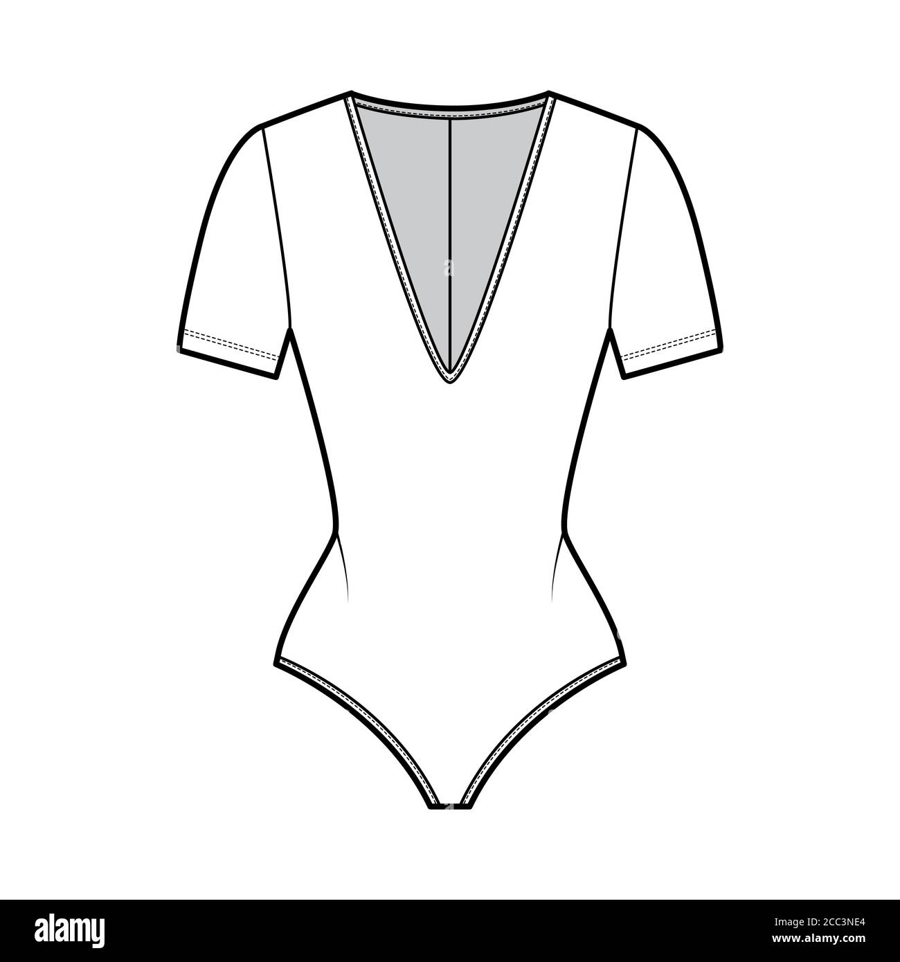 One piece swimsuit Stock Vector Images - Alamy