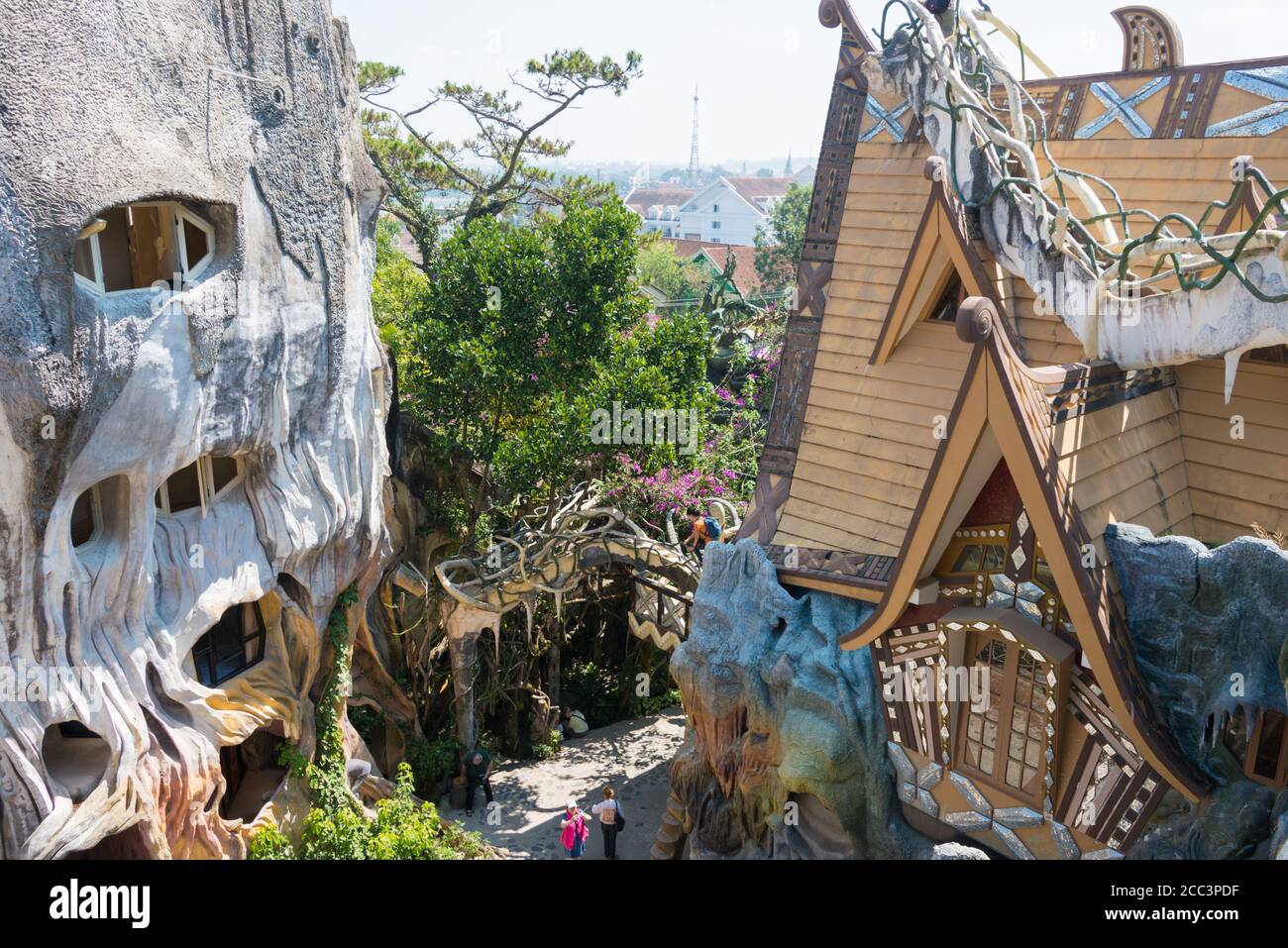 Dalat, Vietnam - Crazy House. a famous tourist spot in Dalat, Vietnam. Stock Photo