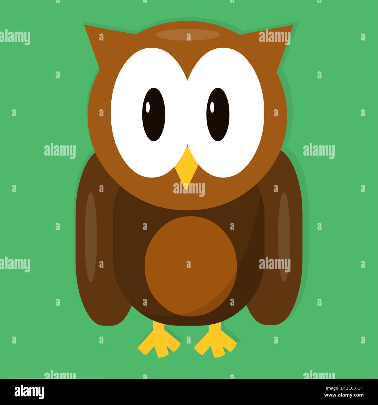 owl isolated vector illustration in flat style Stock Vector
