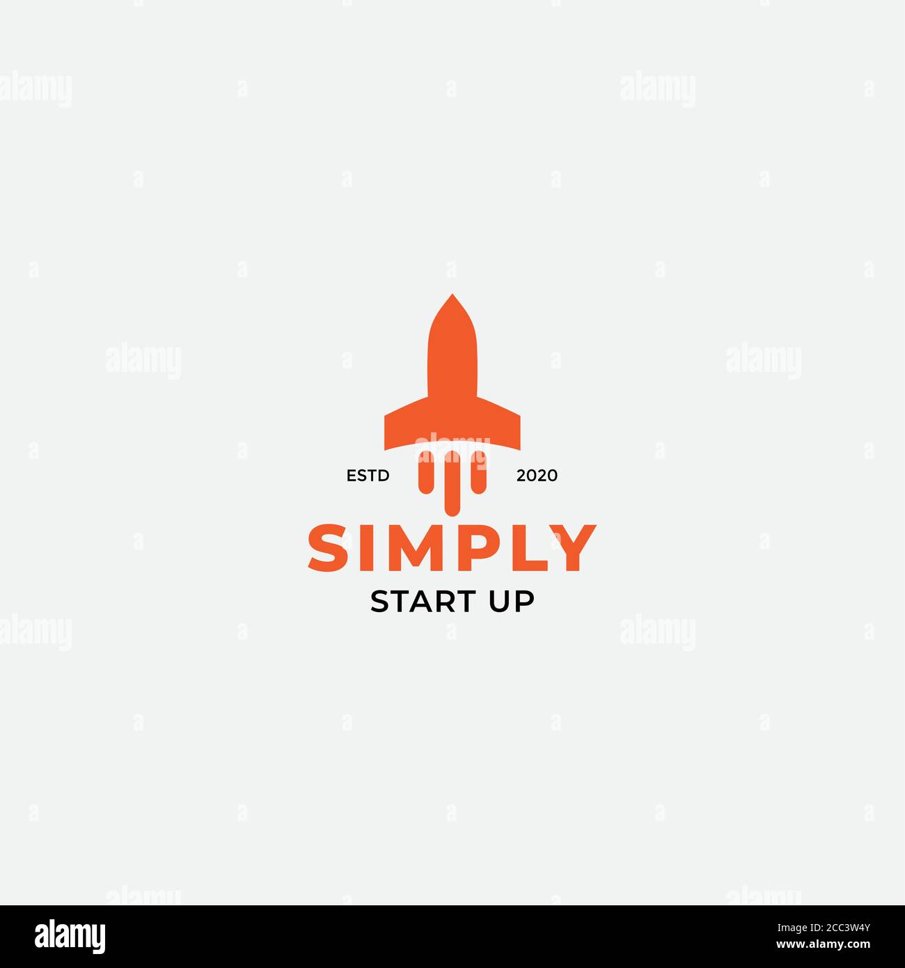 simple rocket for start up logo design icon Stock Vector