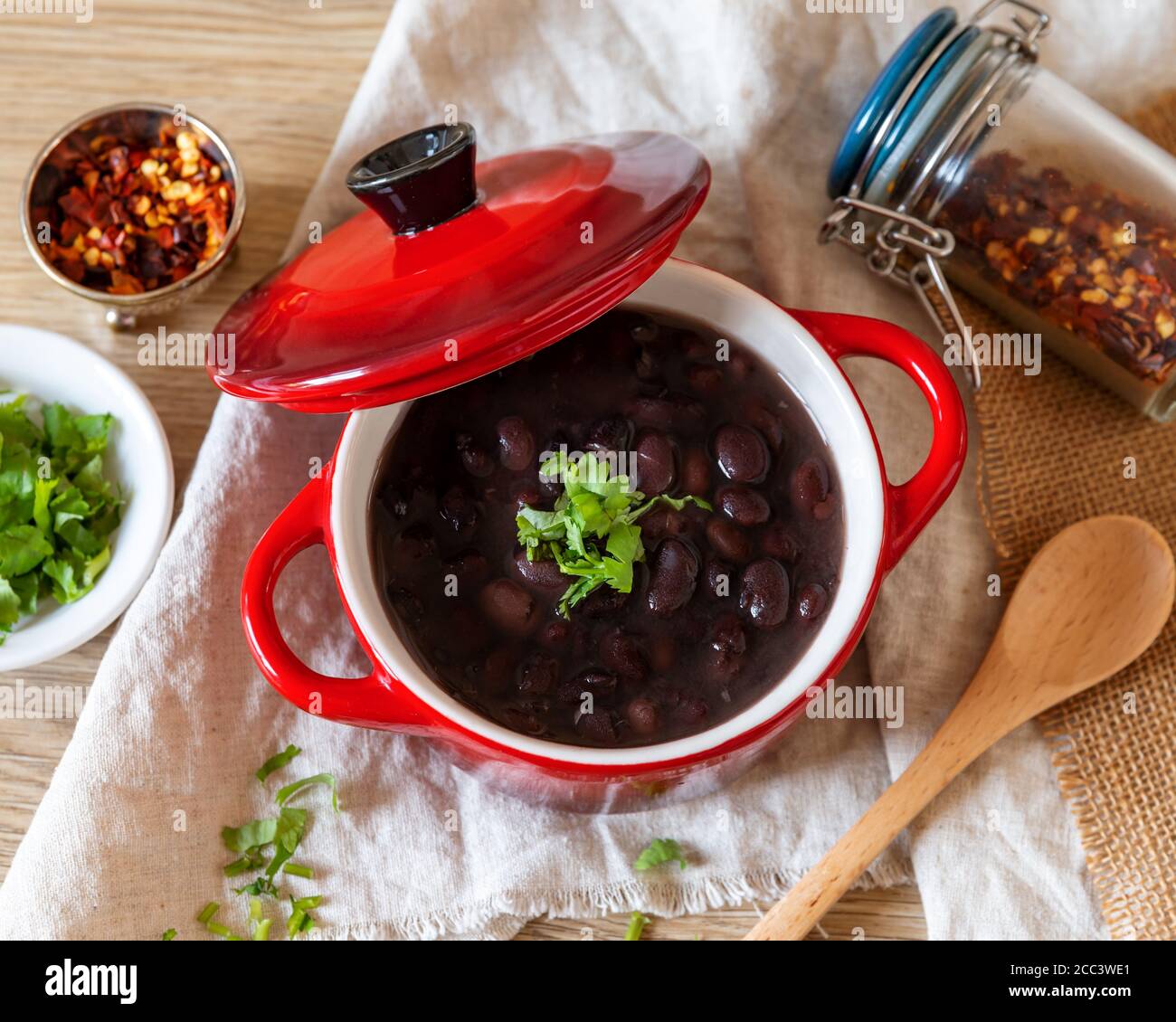 Delicious Slow Cooked Brazilian Black Beans Stock Photo Alamy