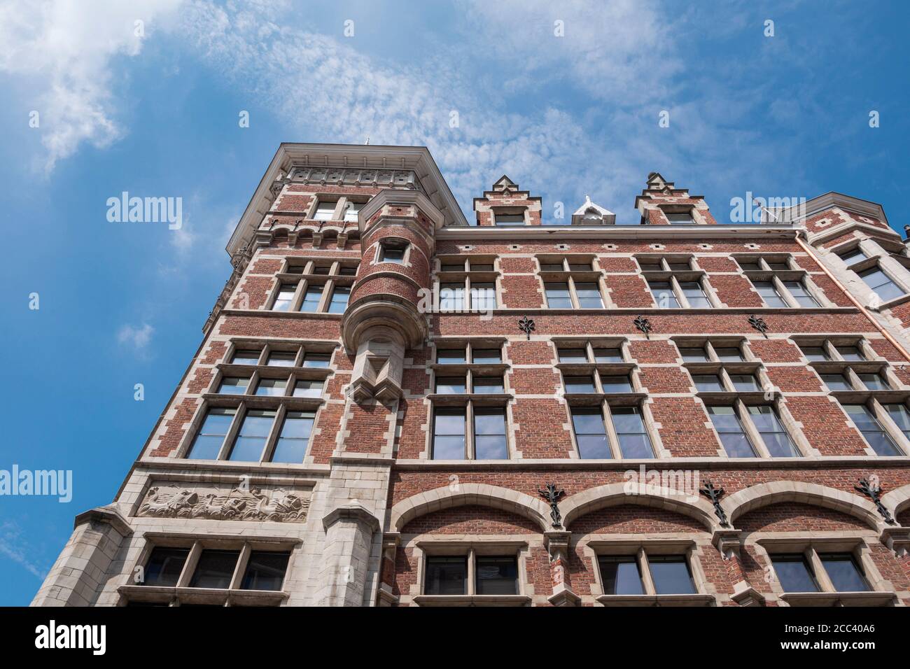 Antwerp, Belgium, July 19, 2020, low angle shot and detail of the