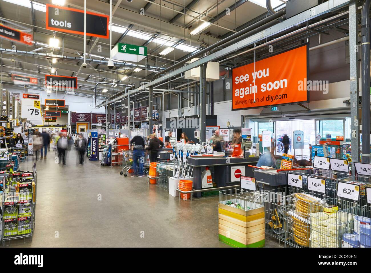 B&Q interior. Abbey Retail Park, Belfast, Belfast, Ireland. Architect: N/A, 2019. Stock Photo