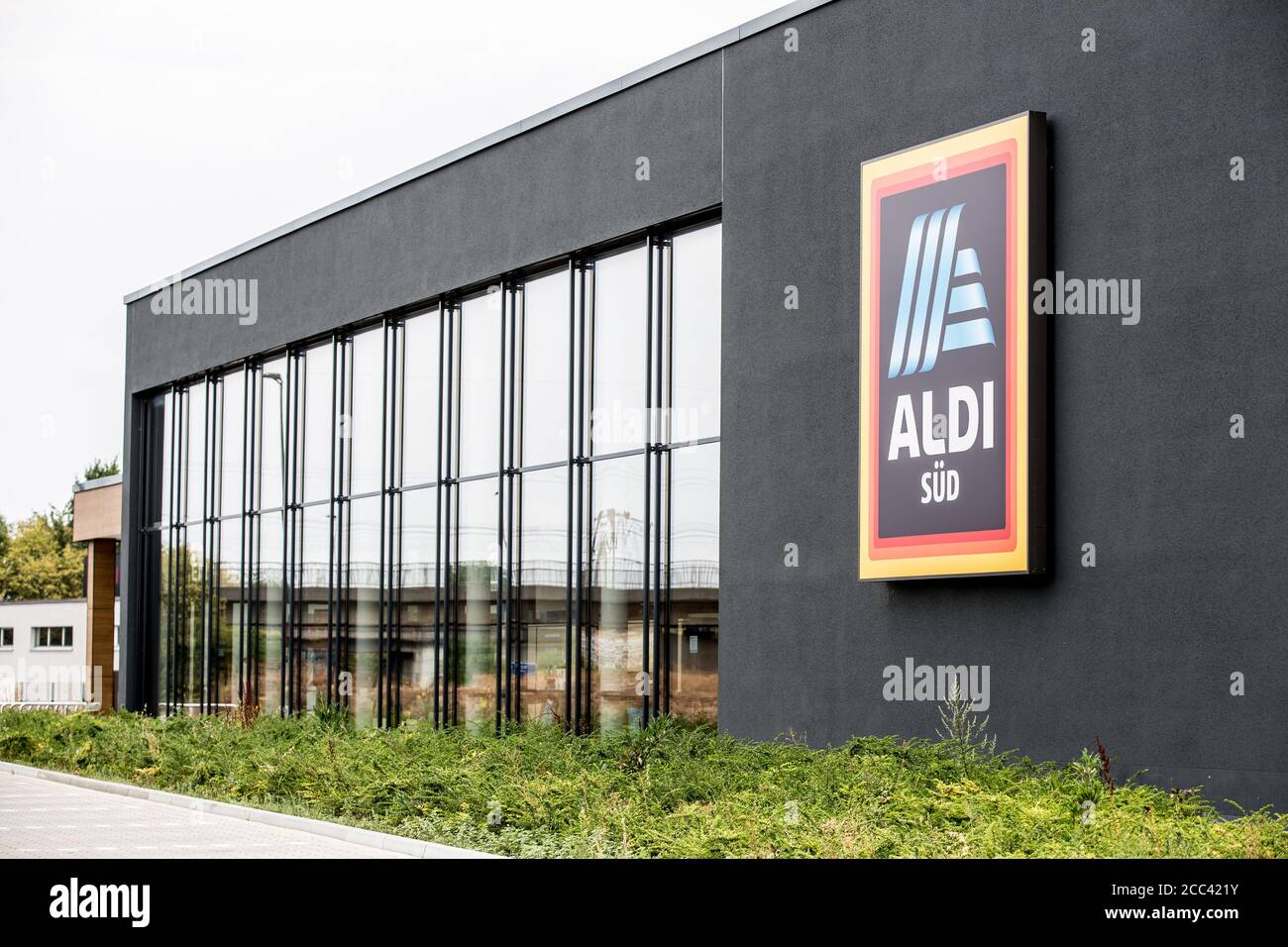 Advertising Sign With Aldi Sud Logo High Resolution Stock Photography And Images Alamy