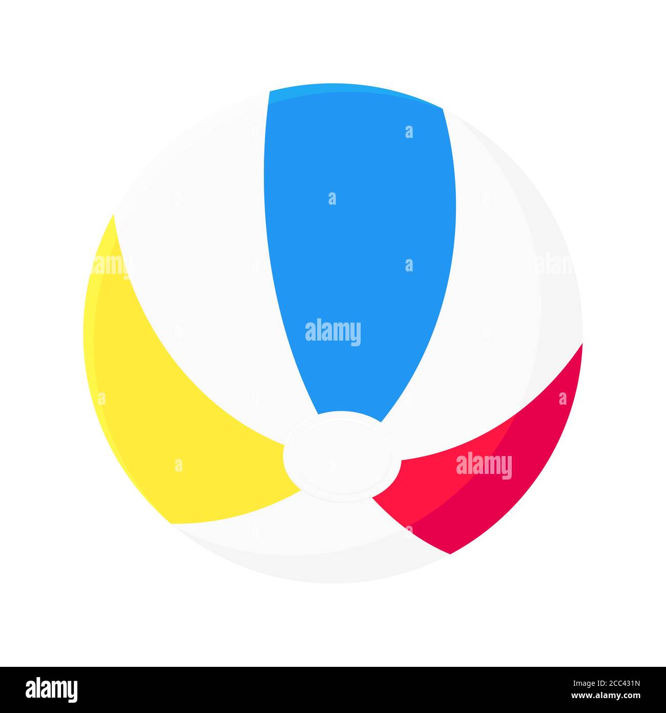 Inflatable beach ball flat style design vector illustration icon sign ...