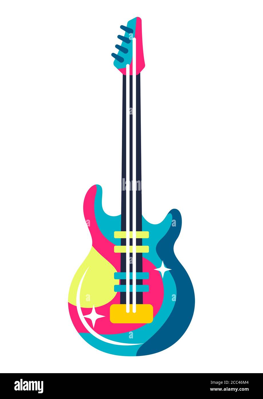 Illustration of musical electric guitar Stock Vector Image & Art Alamy