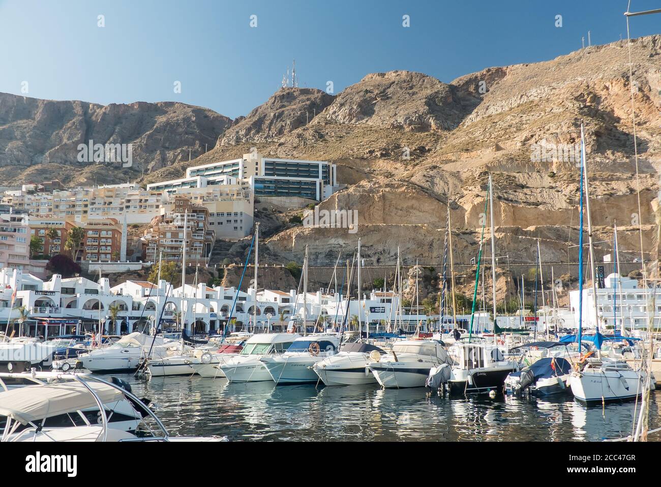 Andalucia in Spain: Aguadulce harbour in Almeria province. Stock Photo