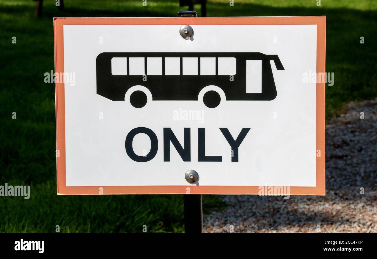 Bus only signage hi-res stock photography and images - Alamy