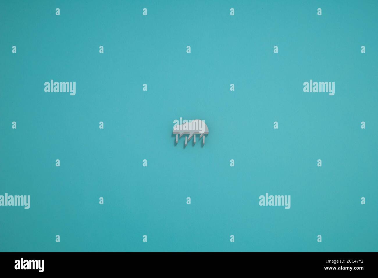 Rainy day icon in blue background. 3D rendering. Stock Photo