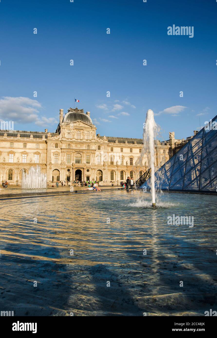 Louvre. Pavillon Sully. The Louvre Museum (French: Musée du Louvre) is one of the largest and most popular art museums in the world. The Museum is loc Stock Photo