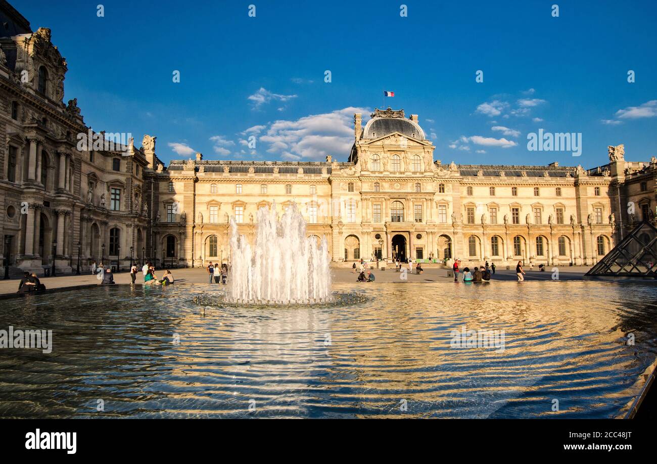 Louvre. Pavillon Sully. The Louvre Museum (French: Musée du Louvre) is one of the largest and most popular art museums in the world. The Museum is loc Stock Photo