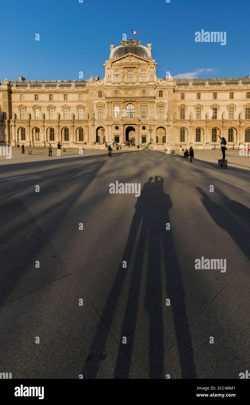 Louvre. Pavillon Sully. The Louvre Museum (French: Musée du Louvre) is one of the largest and most popular art museums in the world. The Museum is loc Stock Photo