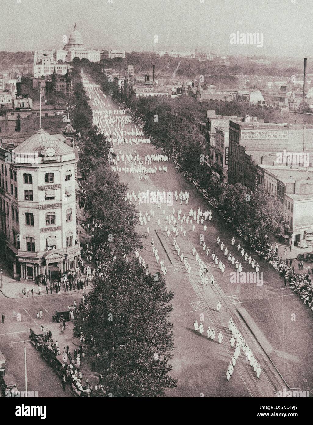 KKK Washington Parade of 1926. Stock Photo