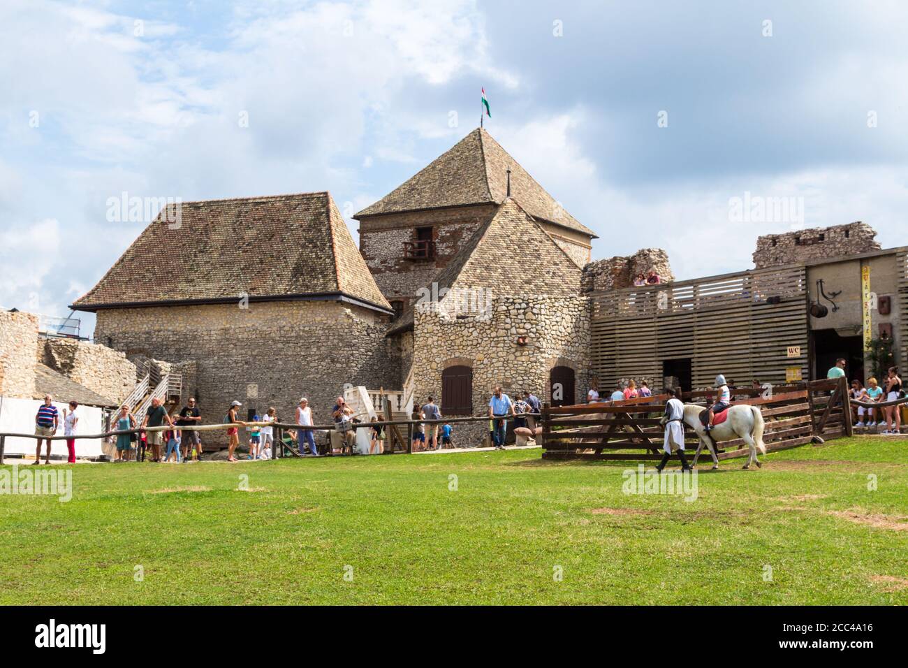 Medieval reconstructed Palace wing of Castle of Sumeg, Hungary Stock Photo