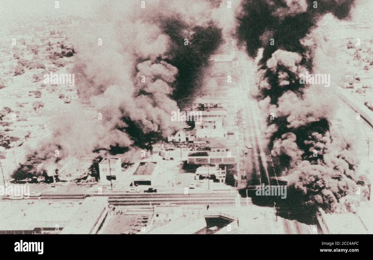 The Watts riots, sometimes referred to as the Watts Rebellion, took place in the Watts neighborhood and its surrounding areas of Los Angeles from Augu Stock Photo