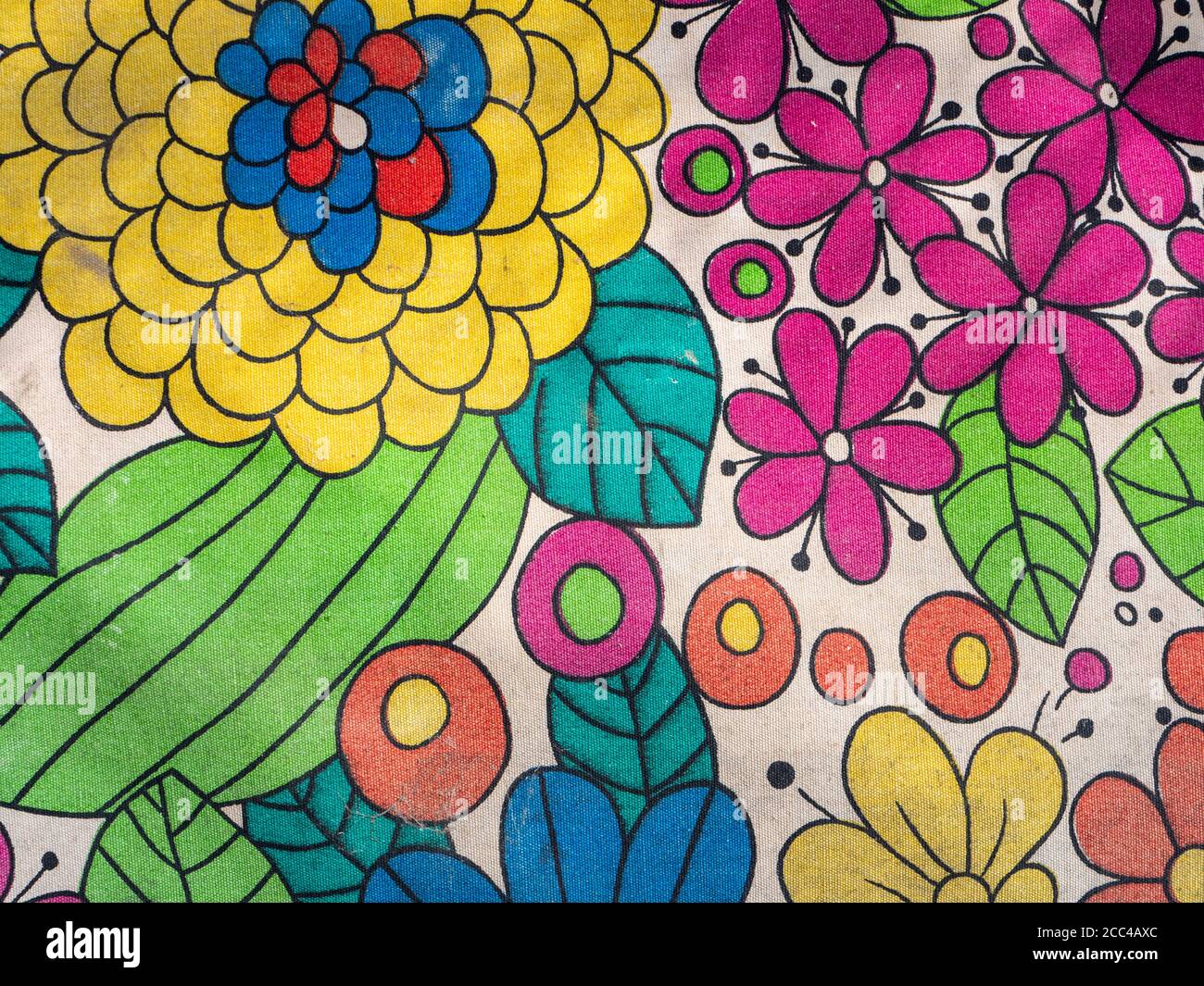 retro floral pattern wallpaper texture background Stock Photo
