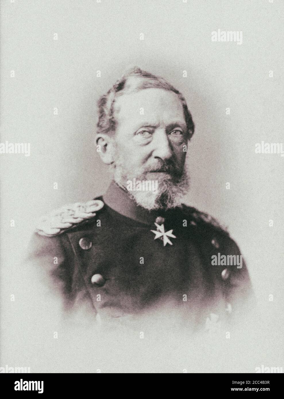 Leonhard Graf von Blumenthal (1810 – 1900) was a Prussian Field Marshal, chiefly remembered for his decisive intervention at the Battle of Königgrätz Stock Photo