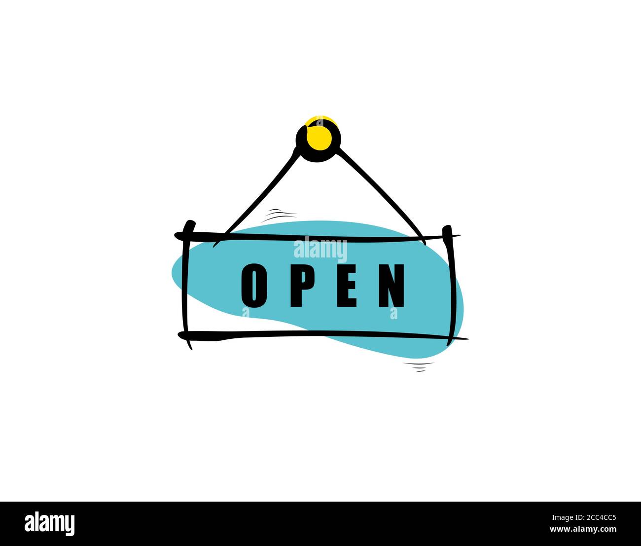 open on white background in vector illustration Stock Vector