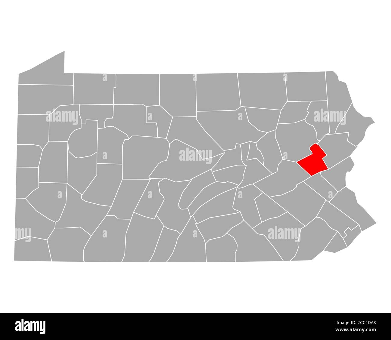 Map of Carbon in Pennsylvania Stock Photo - Alamy