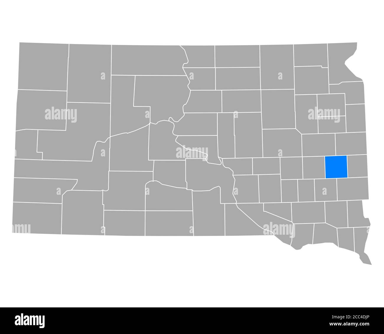 Map of Lake in South Dakota Stock Photo - Alamy
