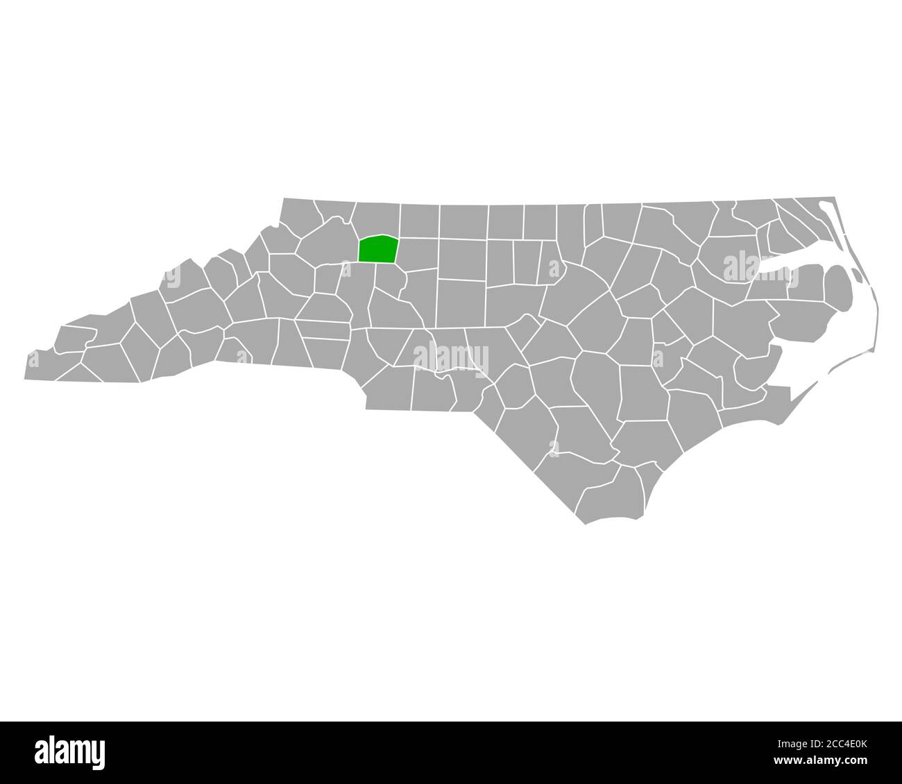 Map of Yadkin in North Carolina Stock Photo Alamy