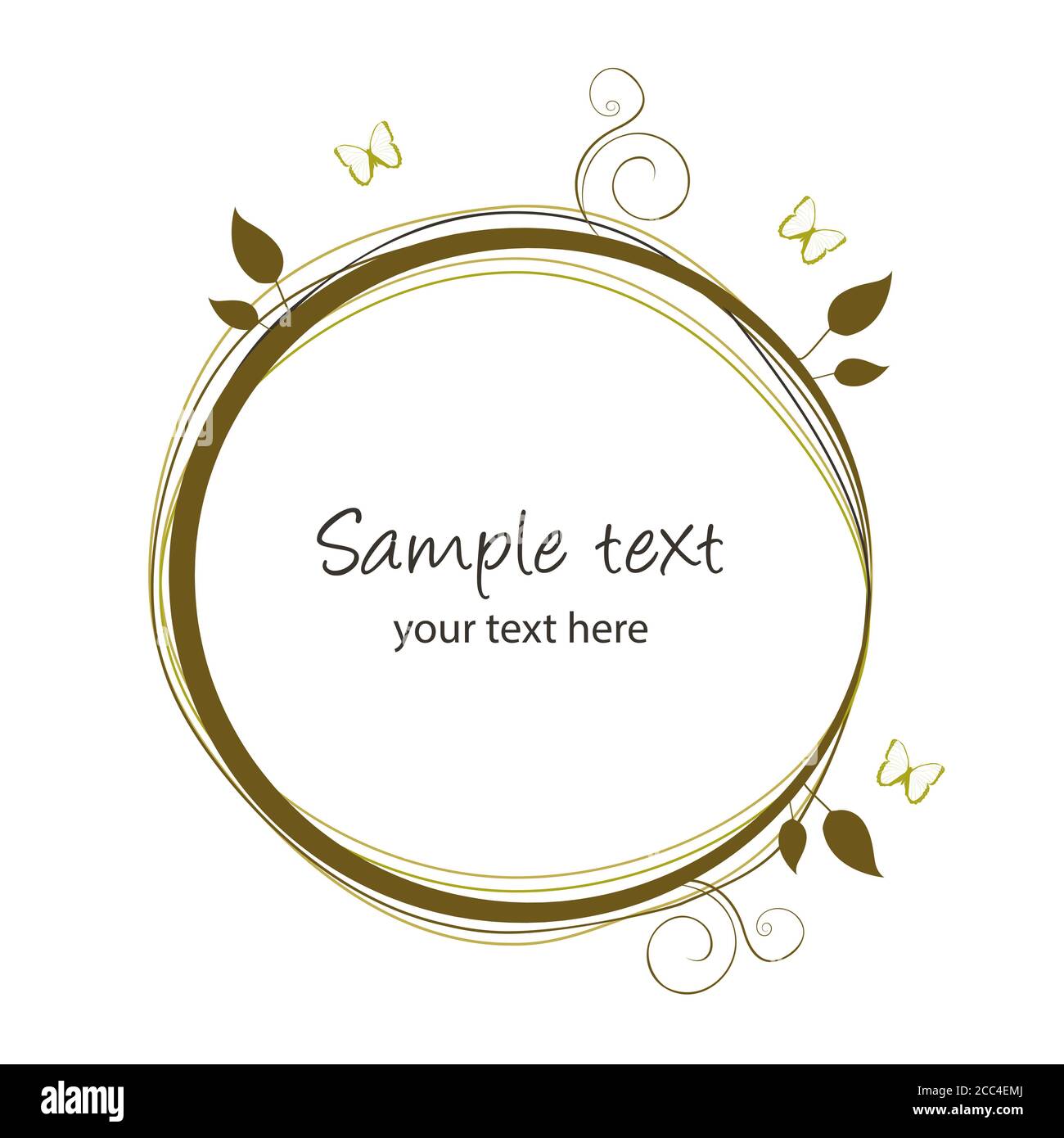 Illustration of a circle frame design with a space for a text Stock ...