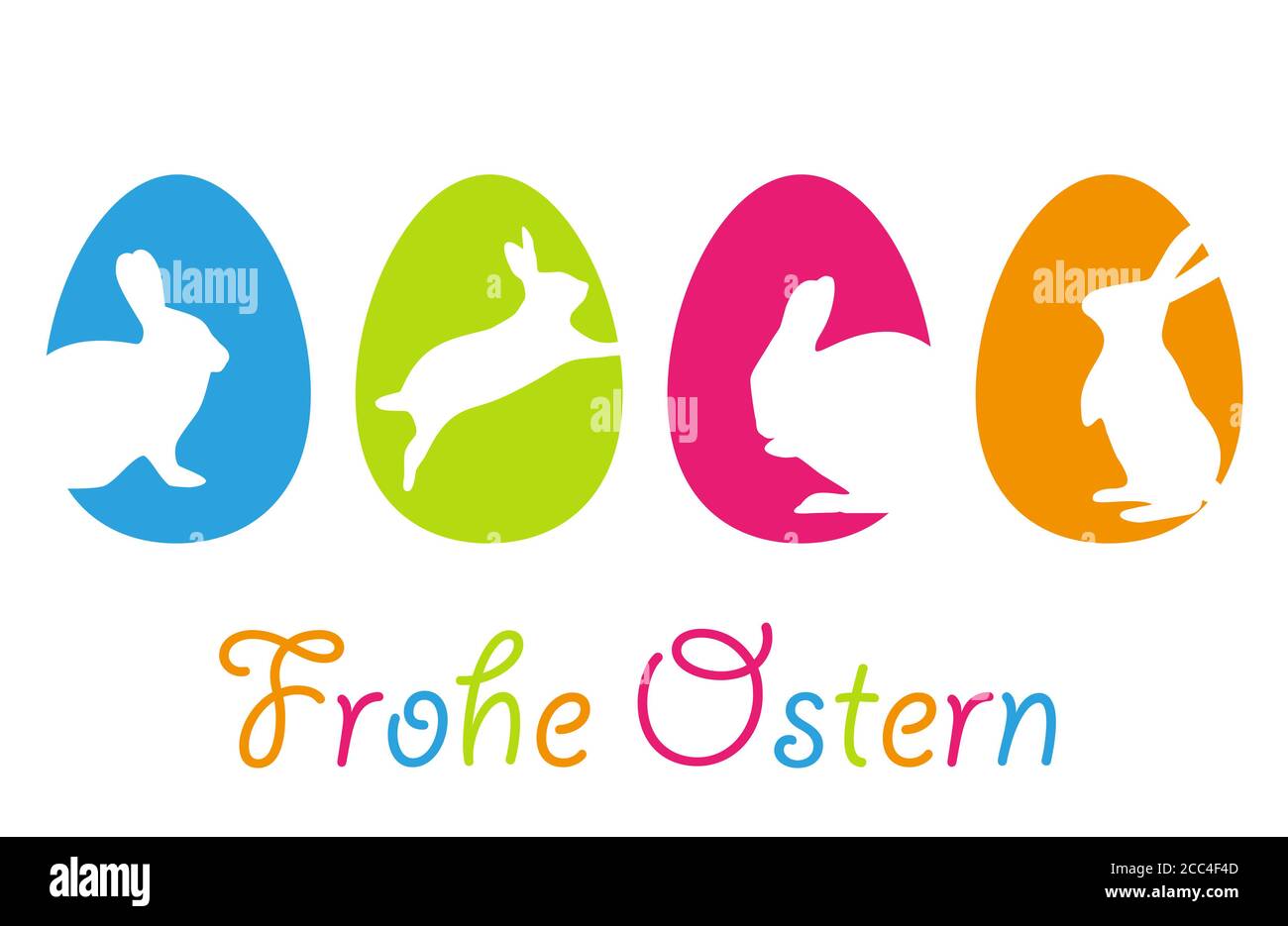 Illustration of an Easter themed wallpaper with colorful eggs Stock