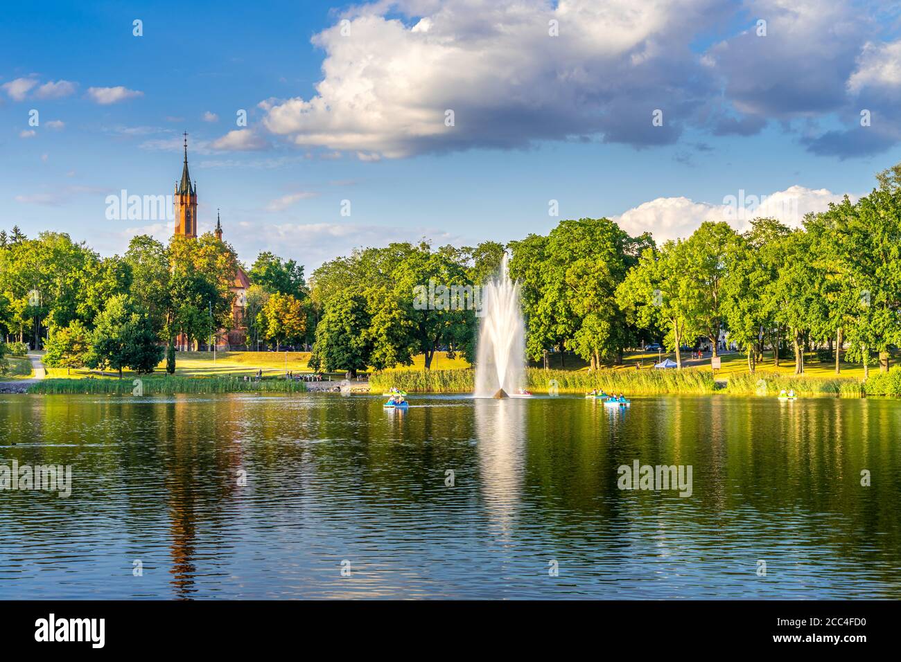 View Of The Druskininkai City From The Lake Druskonis Stock Photo Alamy
