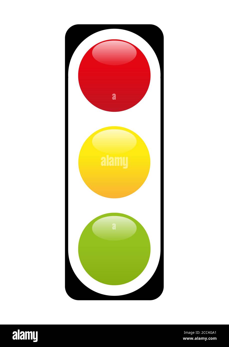 Illustration of traffic lights isolated on a white background Stock ...