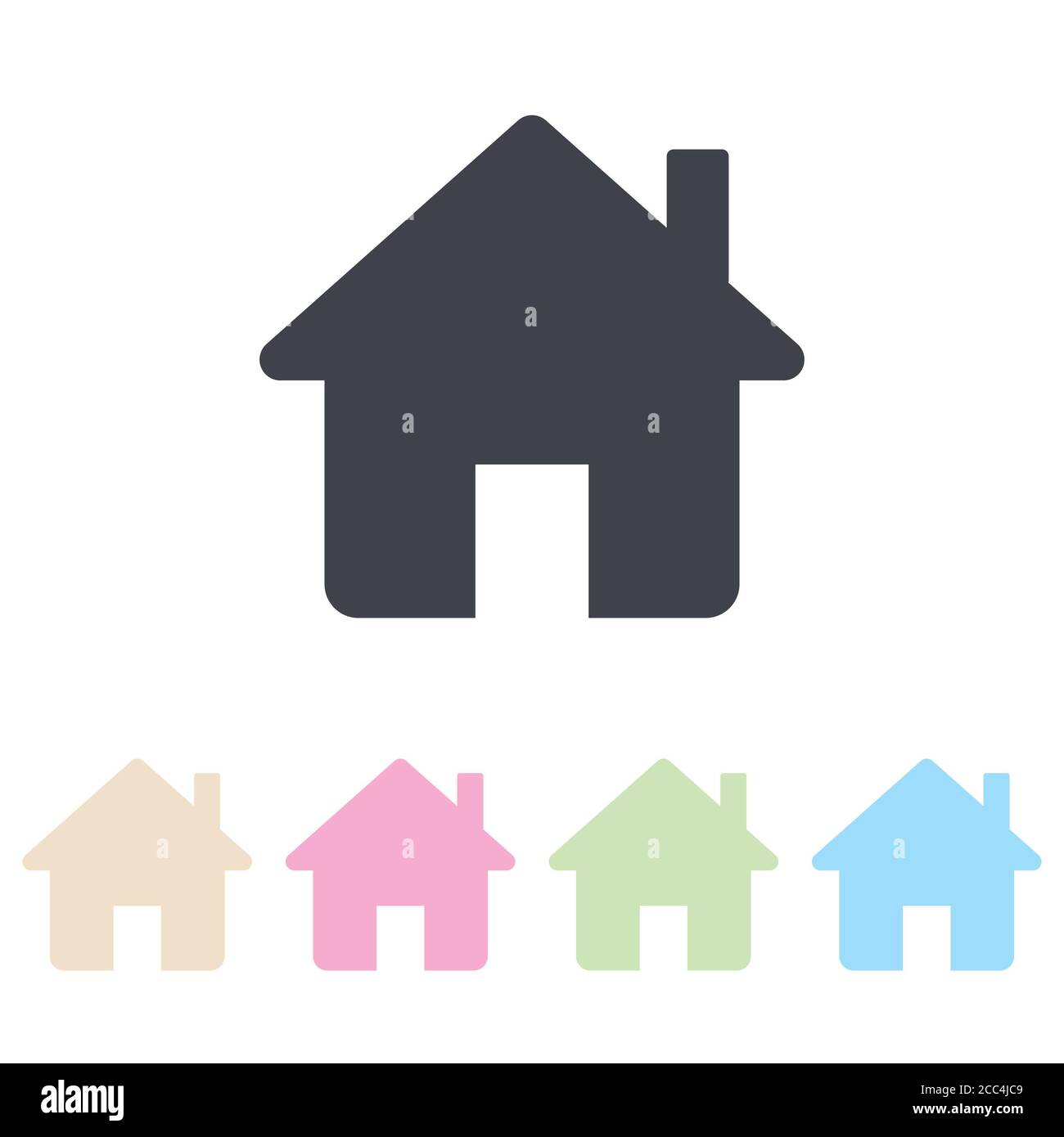 Illustration of colorful houses isolated on awhite background Stock ...