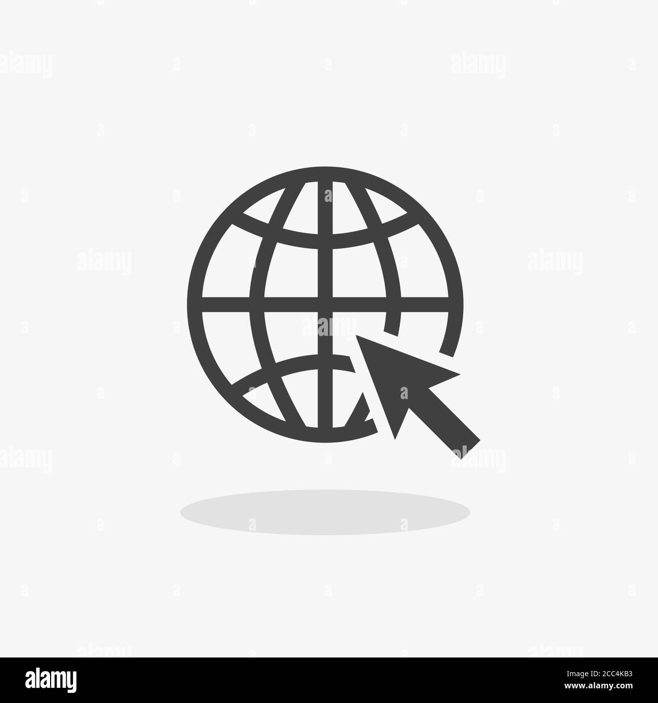 Illustration of the icon of the globe isolated on a white surface - concept: internet Stock Photo