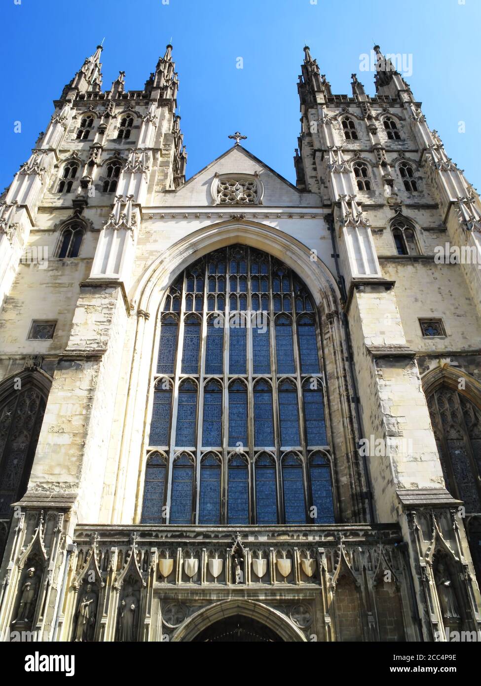 Canterbury Cathedral  Kent England UK founded by St Augustine in AD602 which is a popular tourism travel destination visitor landmark of the city stoc Stock Photo