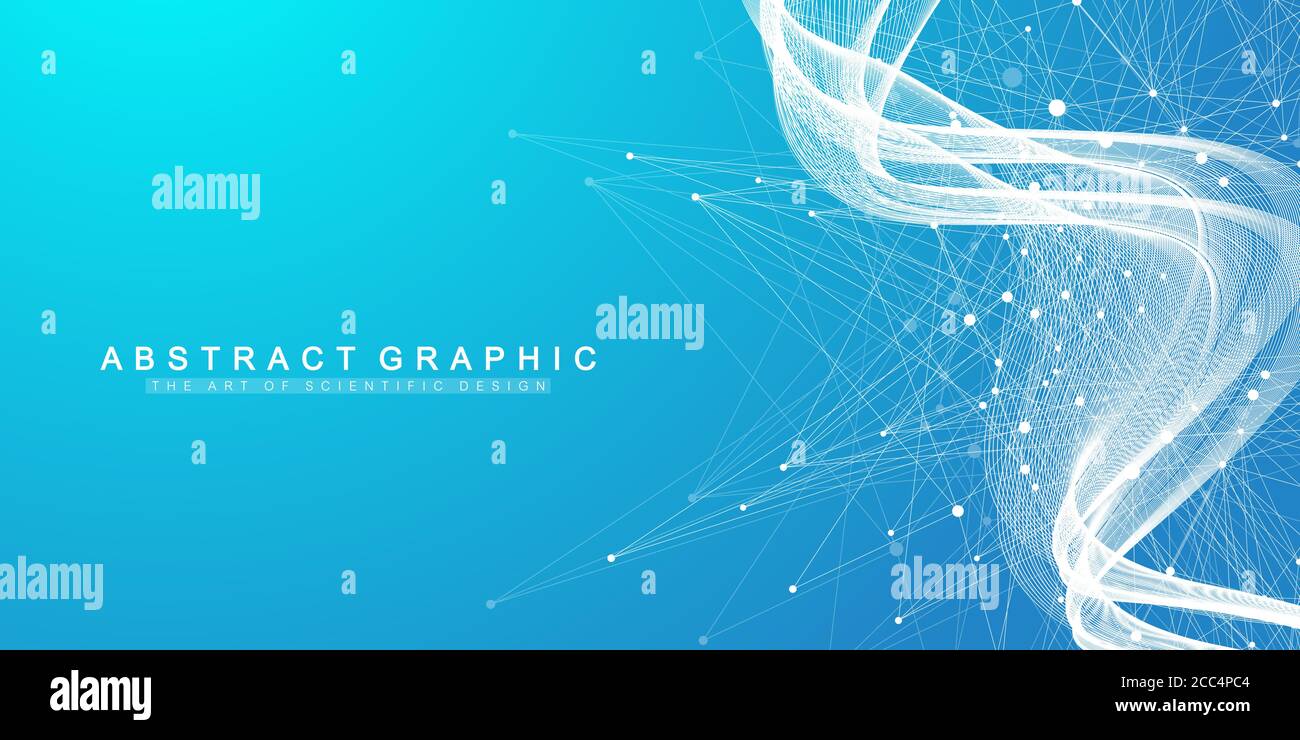 Geometric abstract background with connected lines and dots ...