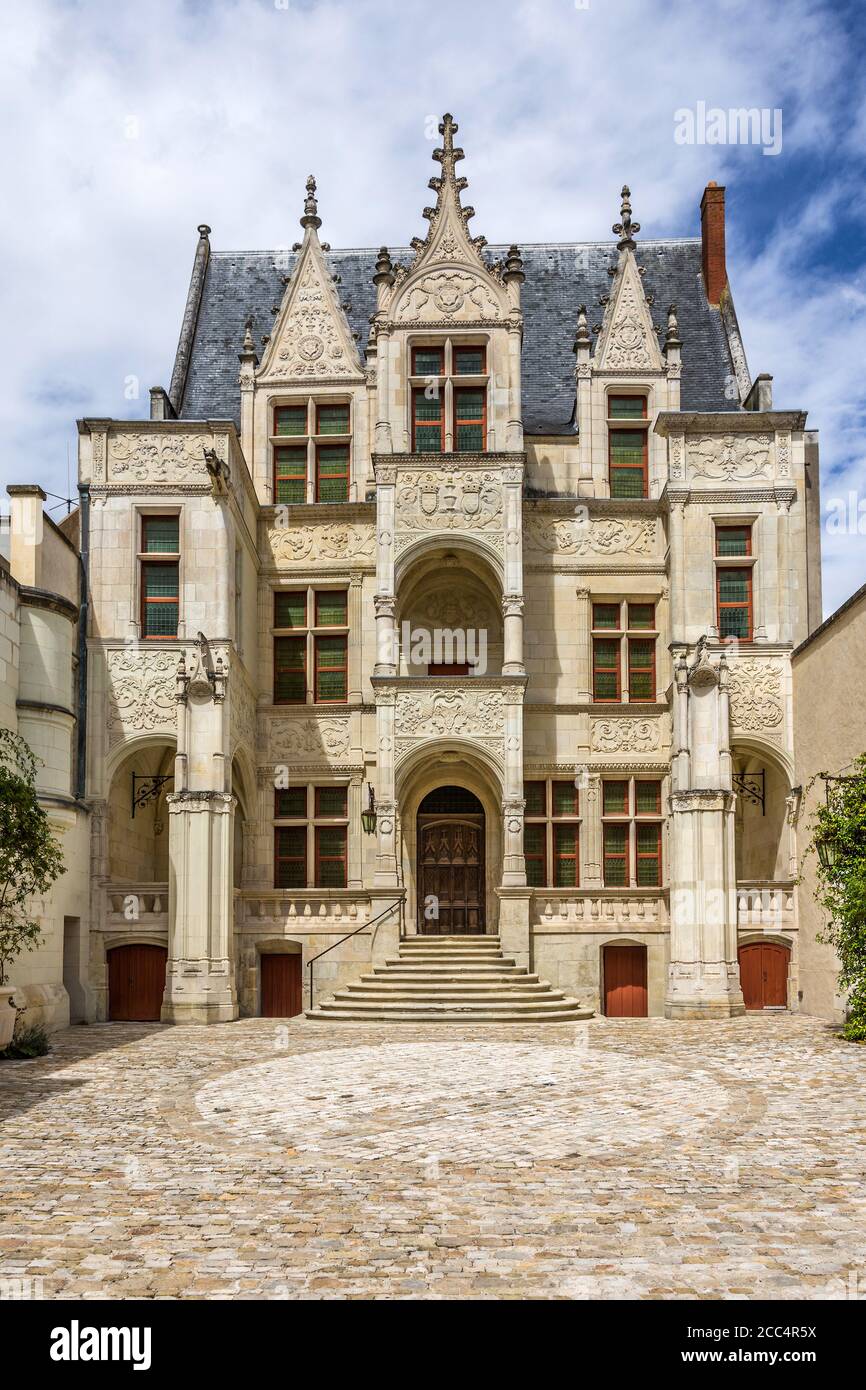 15th century early Renaissance style Hotel Gouin (museum), Rue Commerce, Tours, Indre-et-Loire, France. Stock Photo