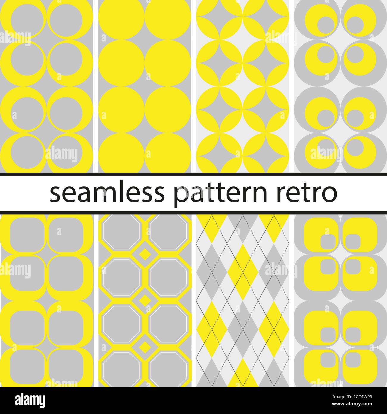 Illustration of eight different backgrounds with geometric pattern ...