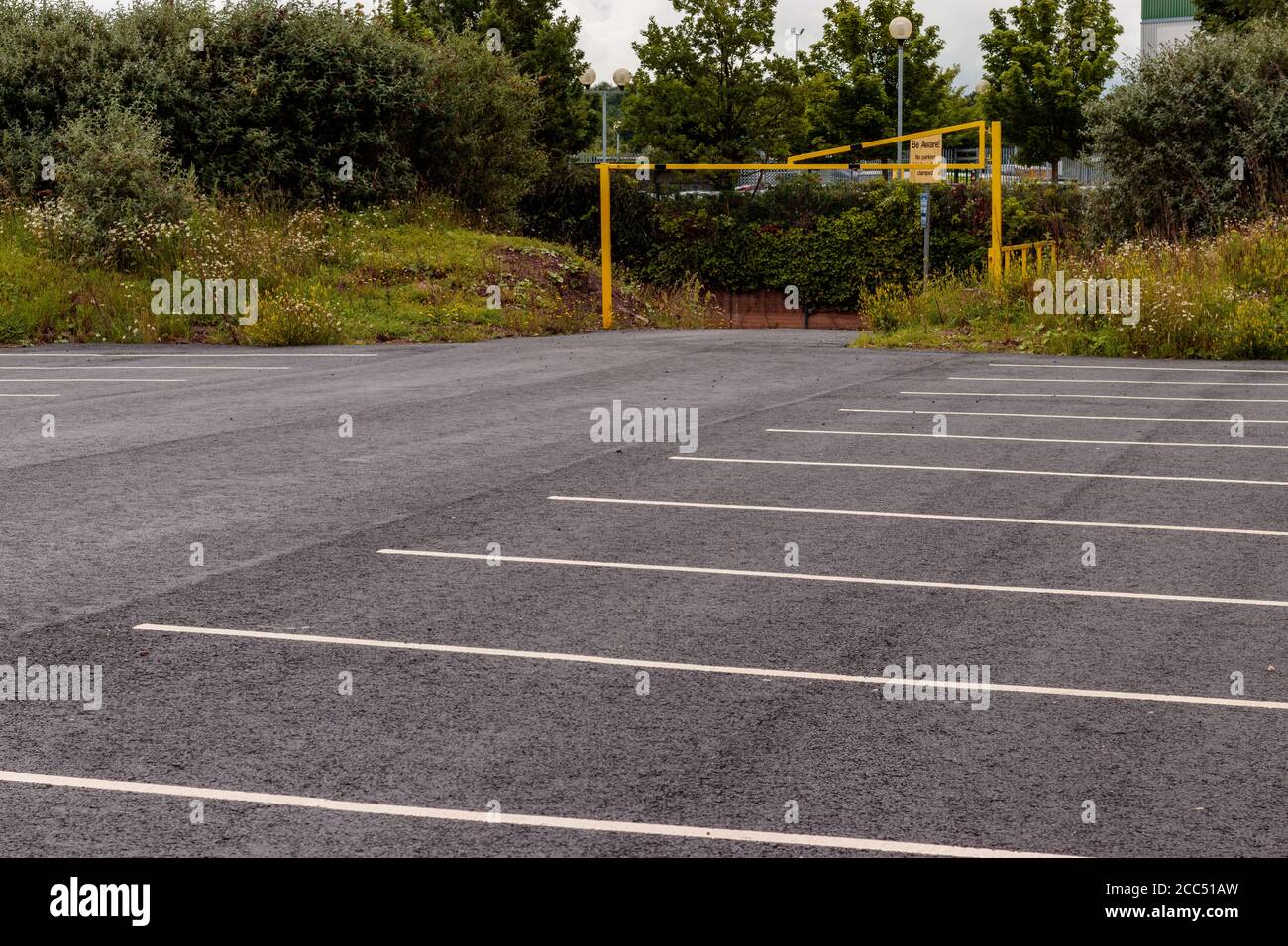 View of disused car park, Topcliffe Lane, Morley Stock Photo