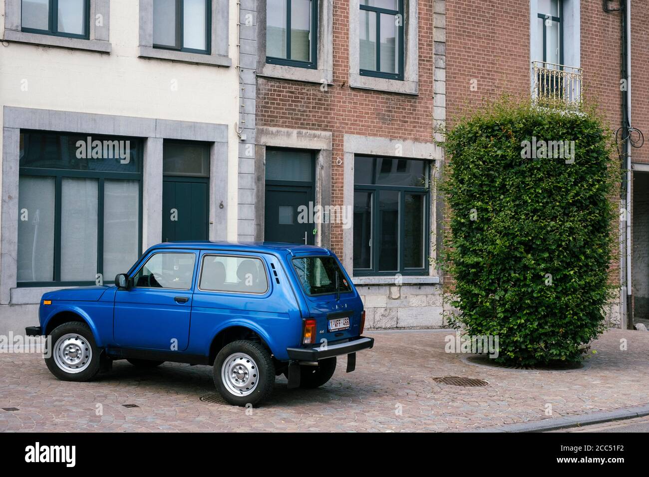A Lada Niva 4x4 in Theux, Belgium Stock Photo