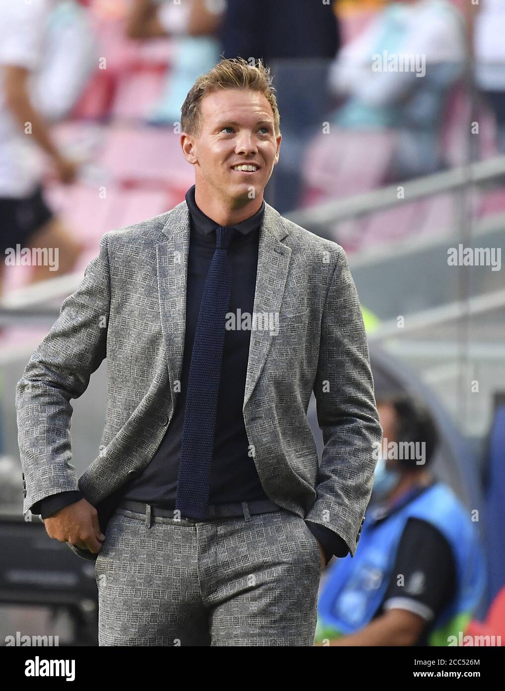 Lisbon, Lissabon, Portugal, 18th August 2020.  Julian NAGELSMANN, RB Leipzig team manager, coach,   in  the semifinal match UEFA Champions League, final tournament RB LEIPZIG - PARIS SG in season 2019/2020,  Photographer: © Peter Schatz / Alamy Live News / Frank Hoermann/ SVEN SIMON/ Pool    - UEFA REGULATIONS PROHIBIT ANY USE OF PHOTOGRAPHS as IMAGE SEQUENCES and/or QUASI-VIDEO -  National and international News-Agencies OUT Editorial Use ONLY Stock Photo