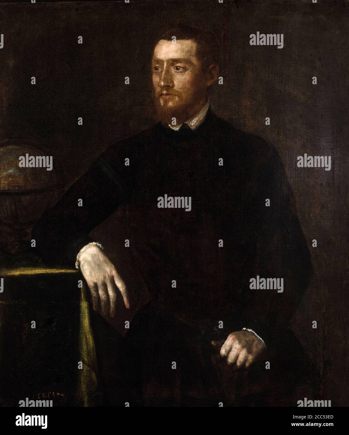 Geradus Mercator (1512-1594), 16th Century geographer, cosmographer and cartographer, portrait painting by the Workshop of Titian, circa 1550 Stock Photo