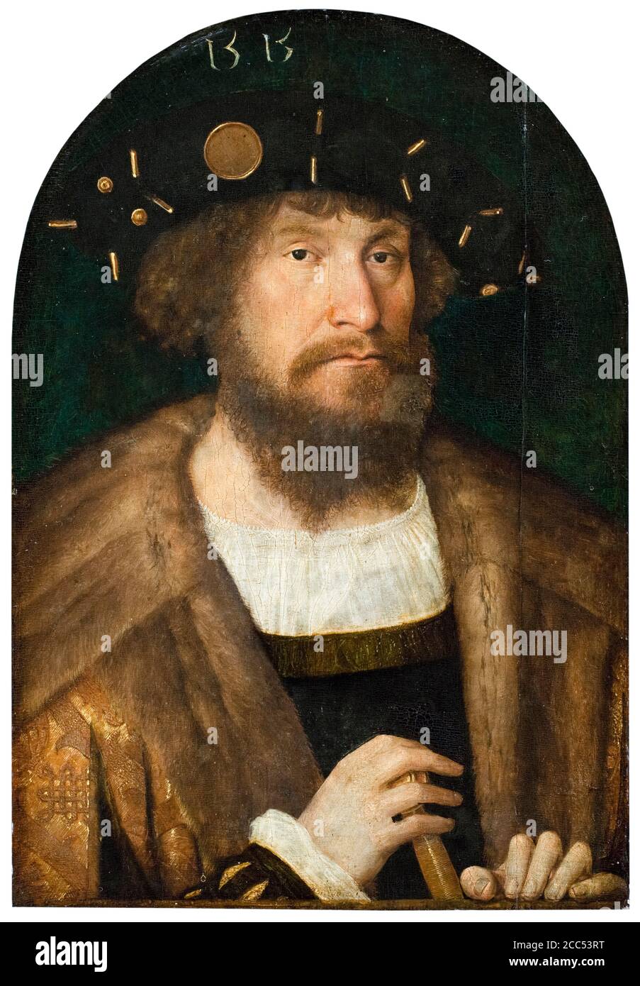 Christian II (1481-1559), King of Denmark, portrait painting by Michiel Sittow, 1514-1515 Stock Photo