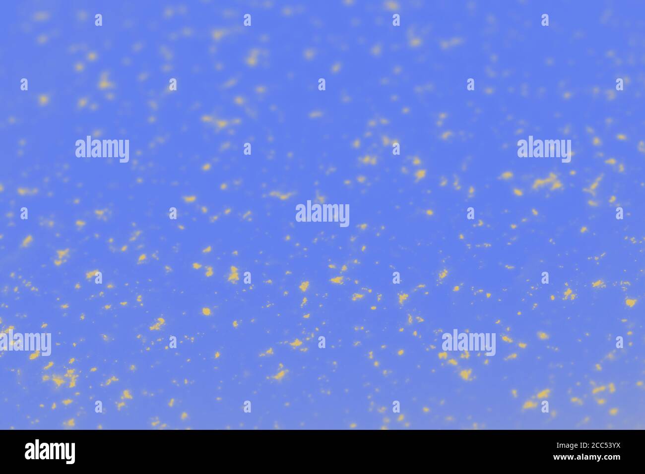 Blue background with yellow dots pattern, spotted background Stock