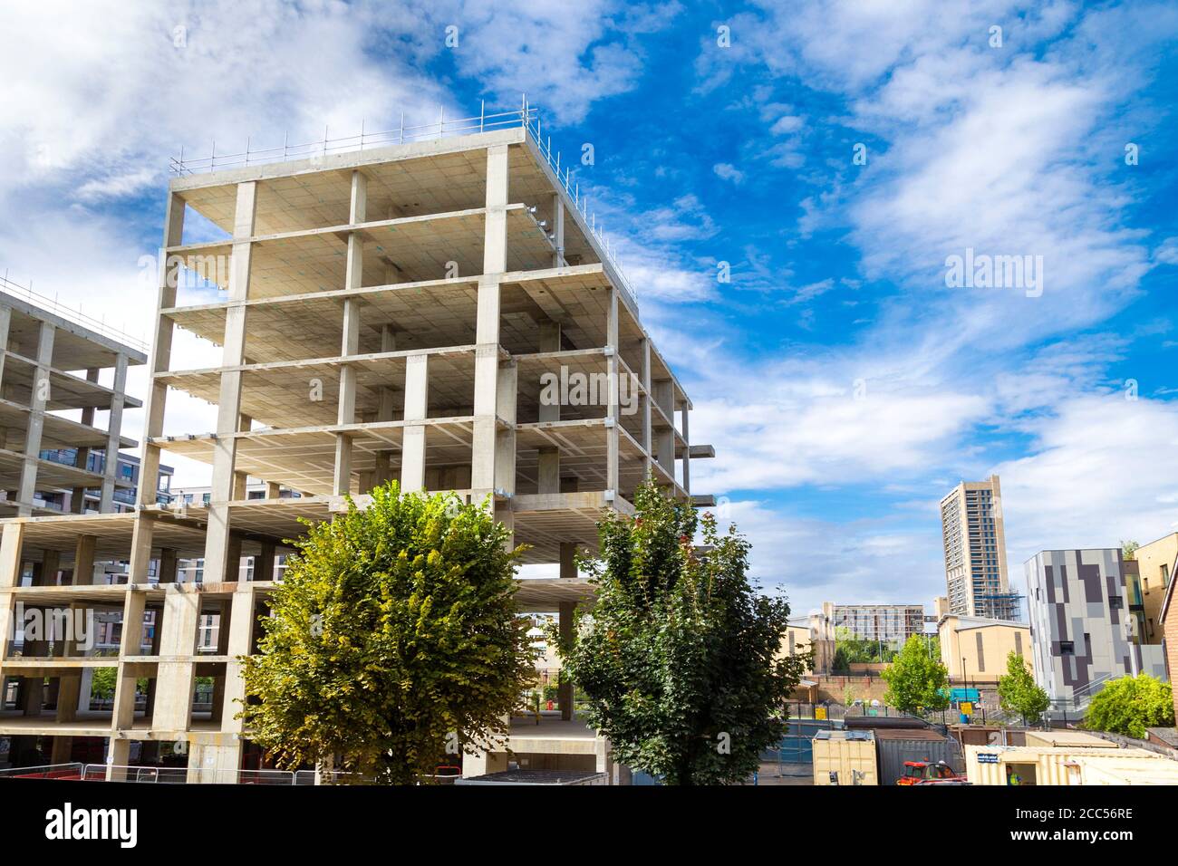 Blackwall Reach residential development under construction in Poplar, London, UK Stock Photo