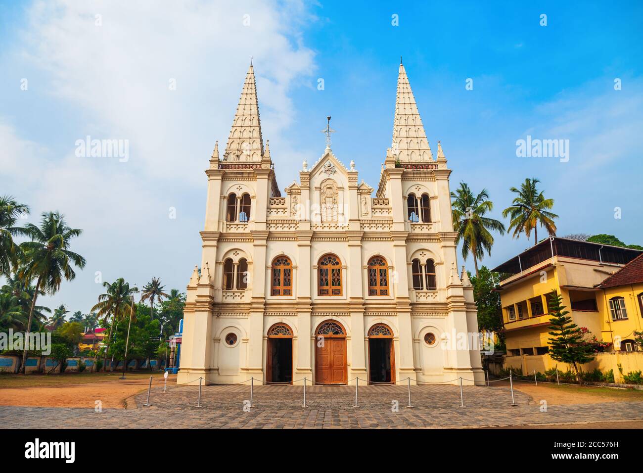Santa Cruz Basilica or Roman Catholic Diocese of Cochin church located in Fort Kochi in Cochin, India Stock Photo