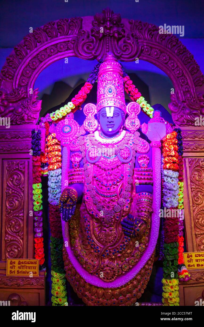 Mari Tirupathi Sri Srinivasa Mahalakshmi Temple interior, a hindu temple  located in Bangalore city in India Stock Photo - Alamy