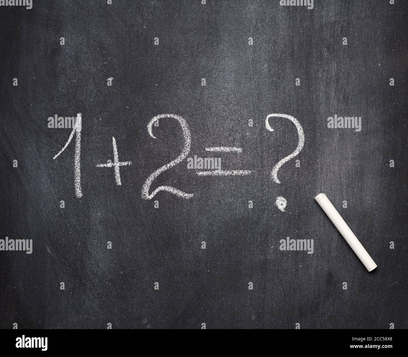 Chalk Example Math example written in white hi-res stock photography and images - Alamy