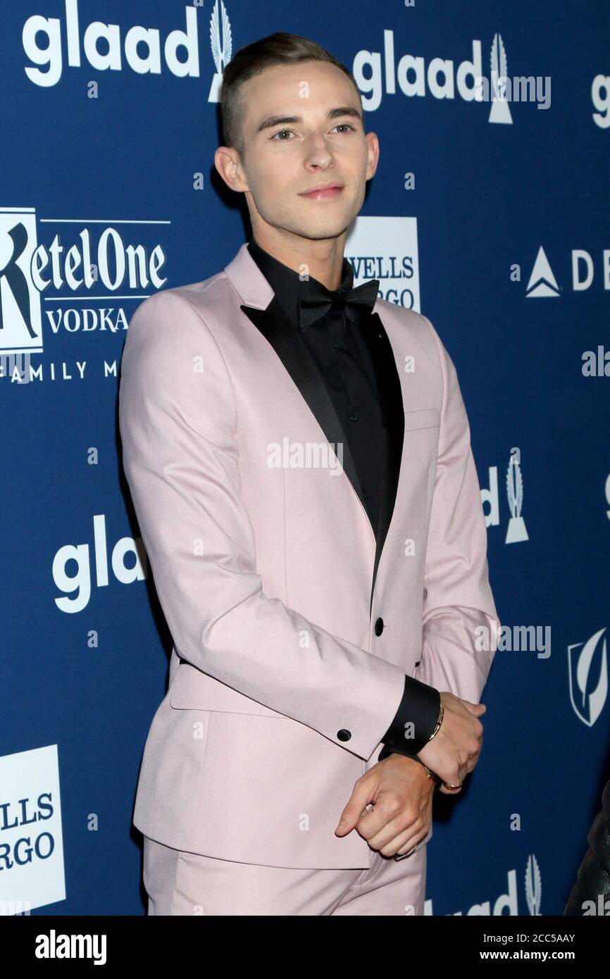 LOS ANGELES - APR 12: Adam Rippon at GLAAD Media Awards Los Angeles at ...