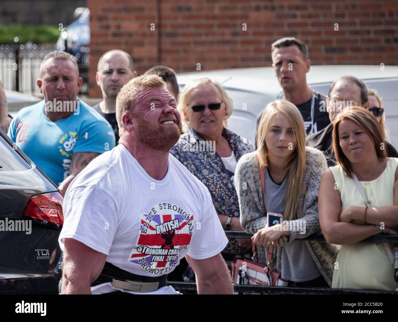 Britains strongest man competition. Stock Photo