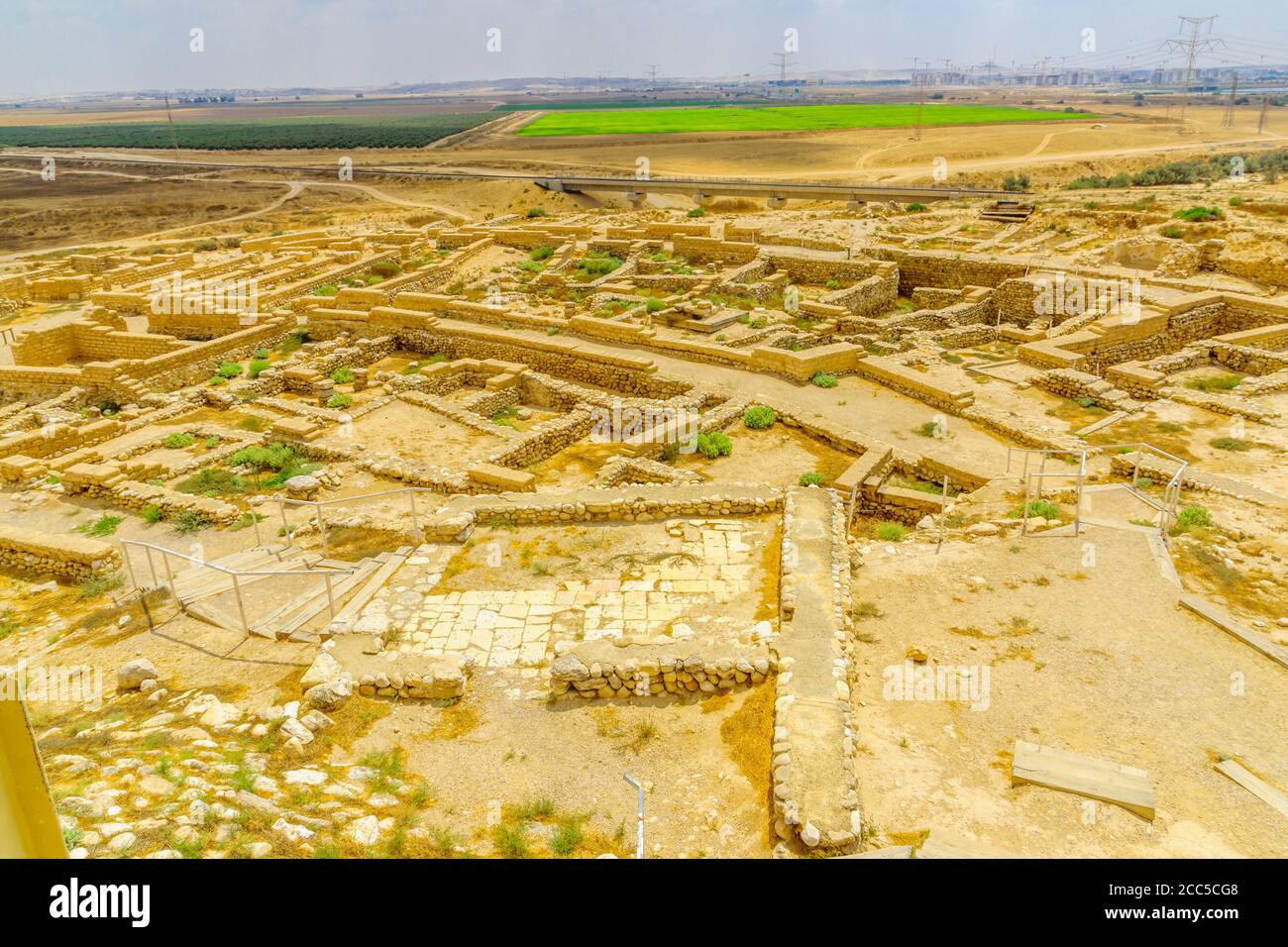 View of Tel Beer Sheva archaeological site, believed to be the remains